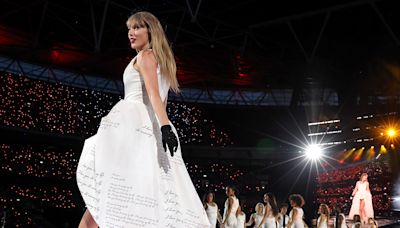 Travis Kelce Joins Taylor Swift on Wembley Stage for ‘Tortured Poets Department’ Set