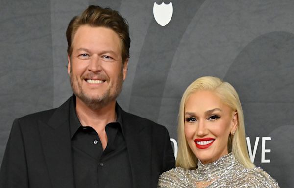 Blake gushes over 'superwoman' Gwen and 'incredible' stepsons at charity gala