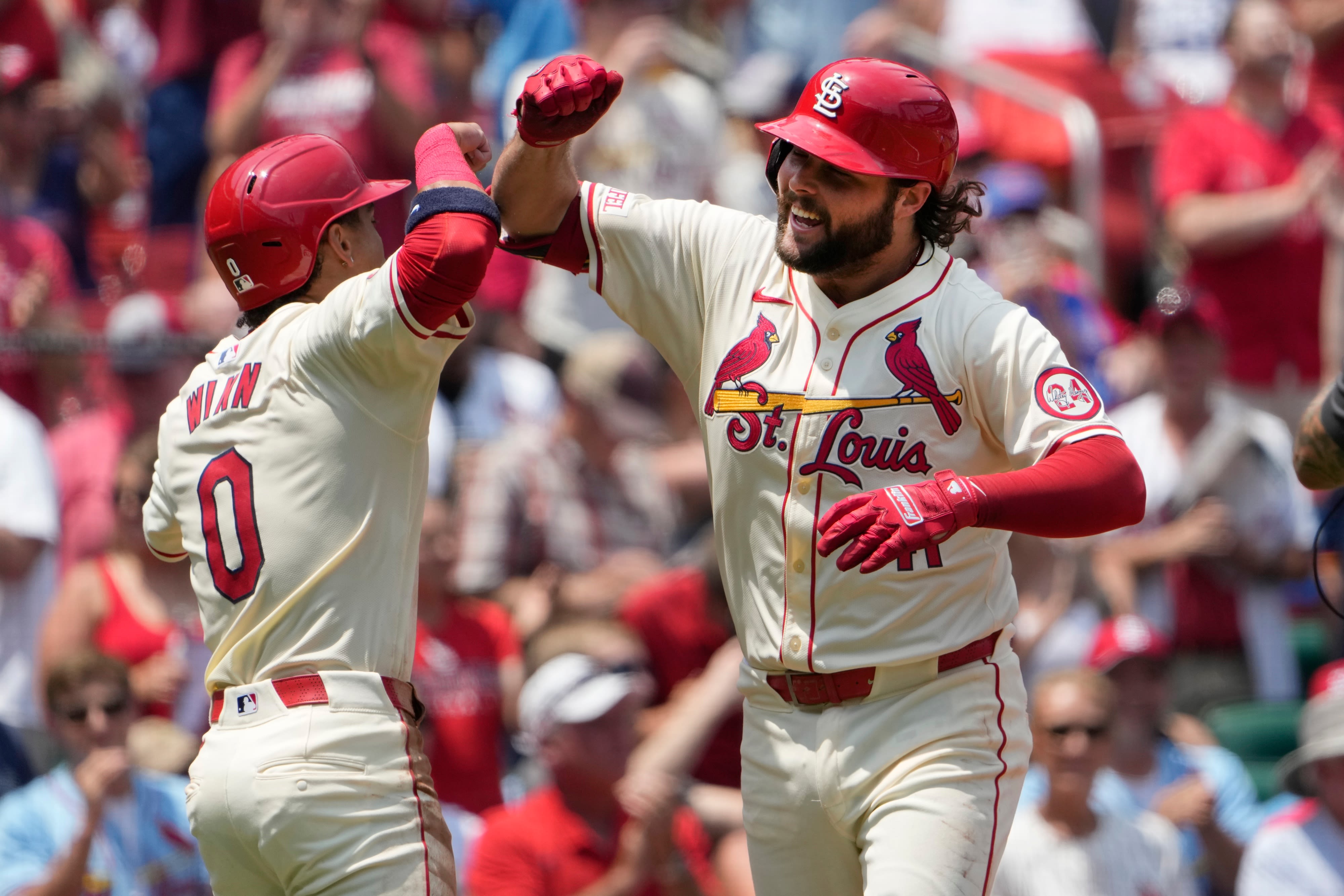 Alec Burleson homers to cap 9-run first inning as Cardinals beat Cubs 11-3 in opener of doubleheader