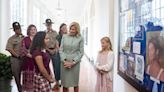 First Lady Jill Biden Unveils New White House Art Display Featuring the Works of Military Children (Exclusive)