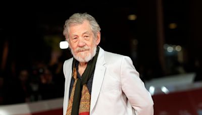 Ian McKellen 'looking forward to returning to work' after falling off London stage