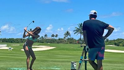 Jena Sims Golfs In Bikini On Vacation With Brooks Koepka