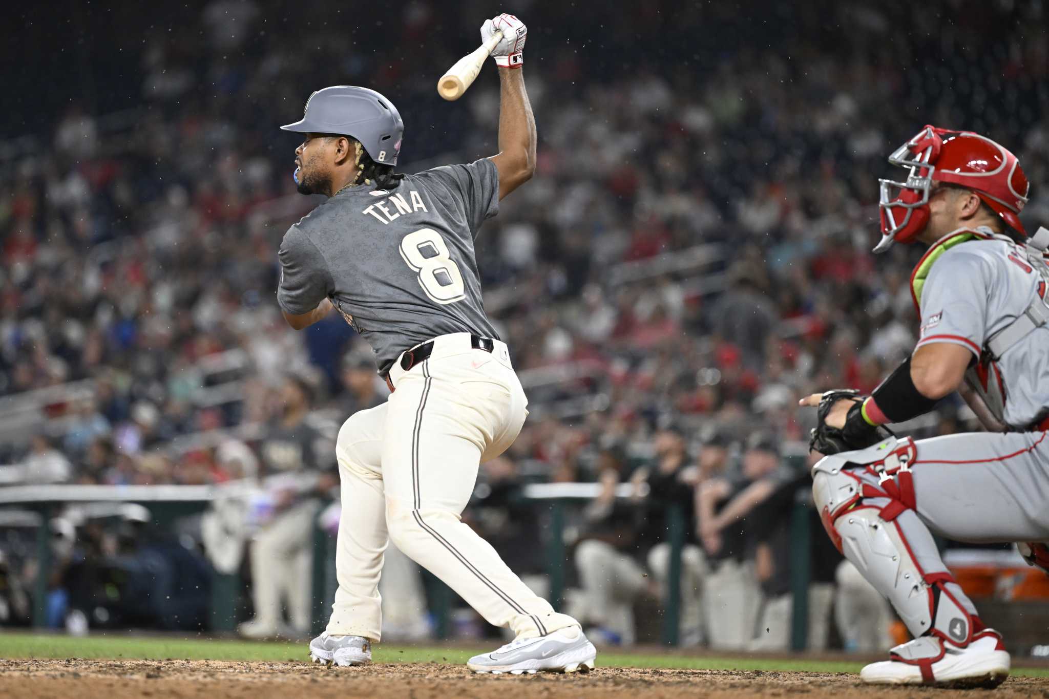 José Tena's walk-off single in Washington debut sends Nationals past Angels 5-4 in 10 innings