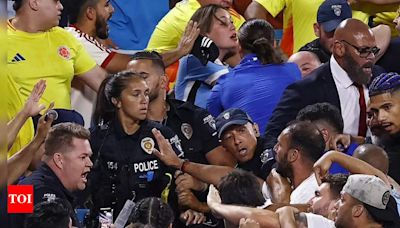 Watch: Uruguay players enter stands after Copa America semifinal defeat, throw punches at Colombian fans | Football News - Times of India