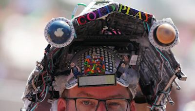 Taunton man with spectacular hat steals the show as Coldplay sing him a song