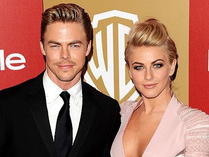 Julianne Hough says she and brother Derek Hough put aside differences amid his wife's health emergency