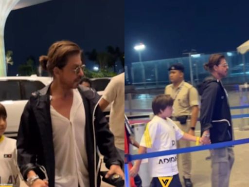 Shah Rukh Khan Holds AbRam's Hand As They Make Their Way To The Airport In Style; Watch Viral Video - News18