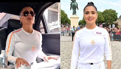 Salma Hayek Listens to Eminem's 'Lose Yourself' to Prepare for Paris Olympics Torch Relay: 'Feeling the Excitement'