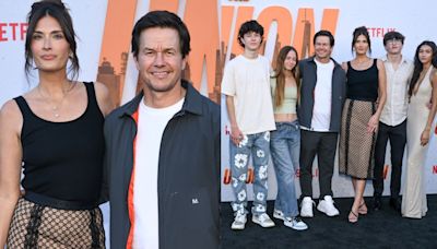 Mark Wahlberg Sports His Own Brand Municipal at ‘The Union’ Premiere Alongside Wife Rhea Durham in Gucci Skirt and Their Kids