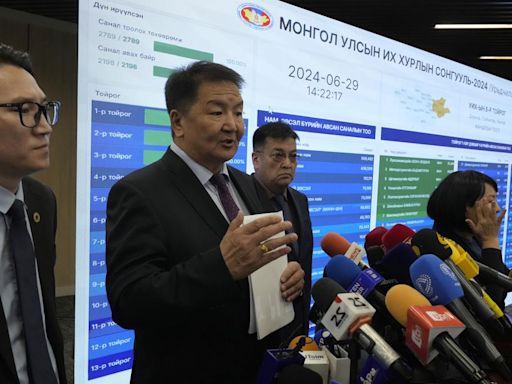 Mongolia ruling party wins reduced majority in vote dominated by graft