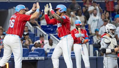 Su tiempo de juego es escaso, pero este jugador de los Marlins aprovechó su chance y fue vital ante Chicago