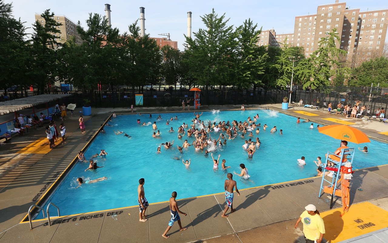 When will outdoor public pools open in New York City?