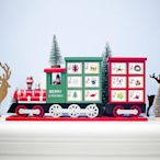 【現貨精選】寸杰聖誕節爆款裝飾 彩繪小火車倒計時日歷收納盒擺件 聖誕裝飾品