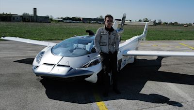 It’s ‘Jean-Michel flying car’ as the French electronic music pioneer takes flight in the KleinVision AirCar