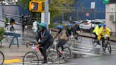 NYC Five Boro Bike Tour 2024: Cyclists ride through cold and rain to cross the finish line