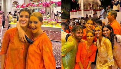 Ananya Panday, Shanaya Kapoor, Khushi Kapoor, Orry smear in Haldi on Anant Radhika's Haldi ceremony, see pics