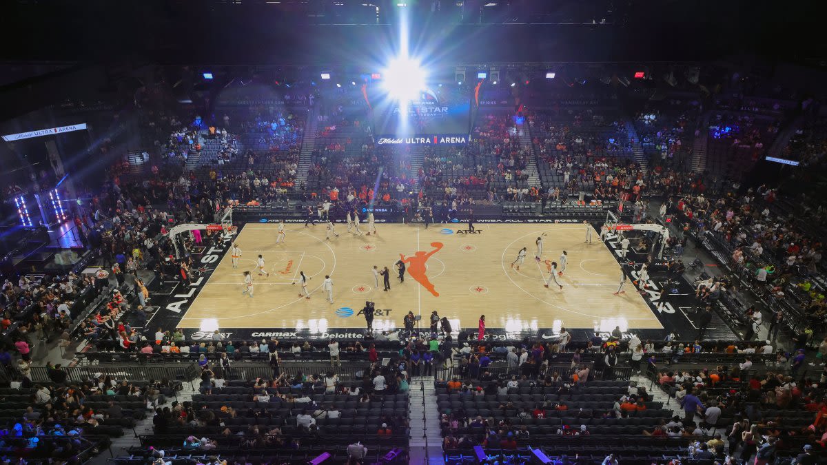 How many WNBA teams share arenas with NBA teams?