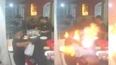 影/火爐旁倒酒精！牛排店「突爆恐怖烈焰」3員工瞬變火人嚴重燒傷