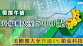 恒指 | 恒指午後升幅擴大至500點，美團擴大至升逾5%領漲科技股 - 新聞 - etnet Mobile|香港新聞財經資訊和生活平台