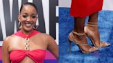 Mickey Guyton Shimmers in Sheer Shoes on the BET Awards 2024 Red Carpet