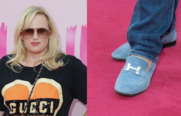 Rebel Wilson Pops in Preppy Light Blue Hermès Loafers at ‘Mean Girls: The Musical’ Opening Night in London