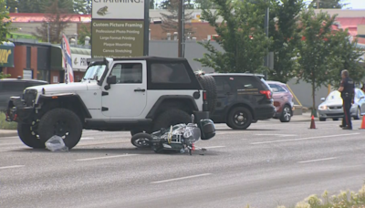 Motorcyclist sent to hospital following 17th Avenue crash