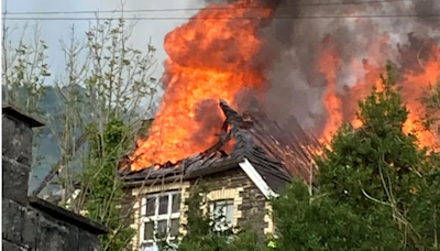 Fire at ex-school used as cannabis farm reignites