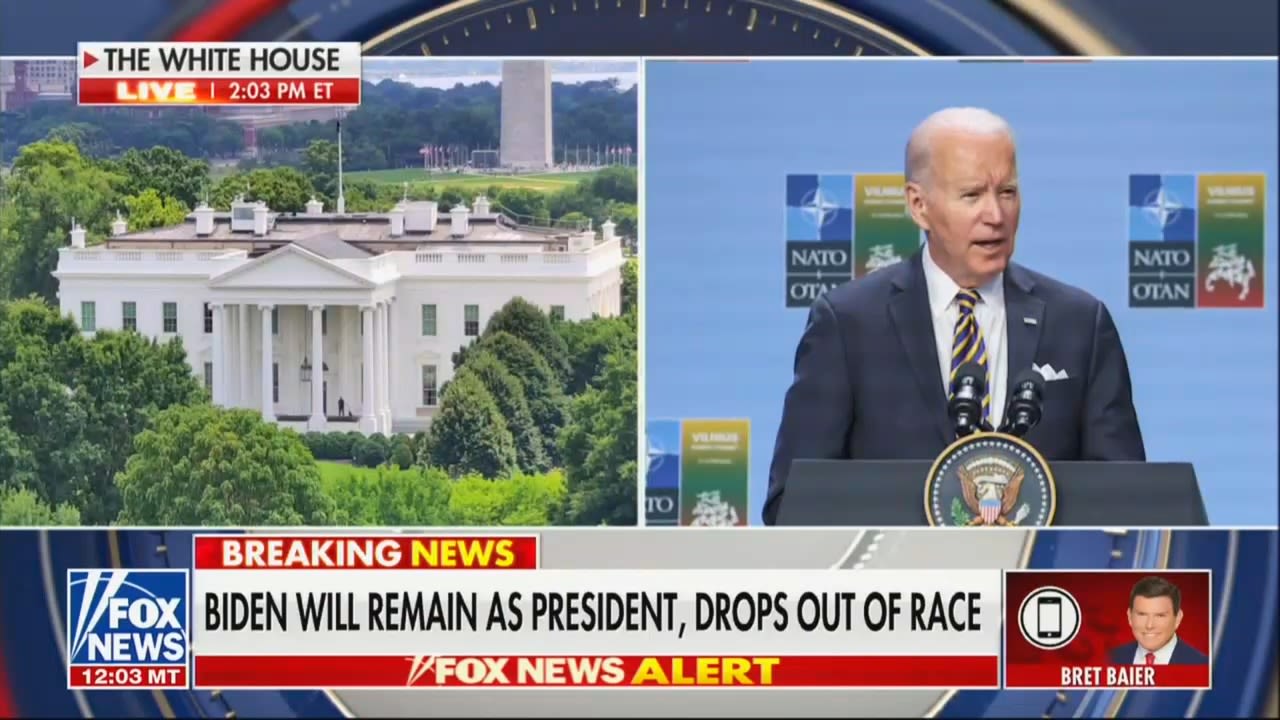 ‘A Very Unstable, Tumultuous Time for Our Country’: Bret Baier Calls in to Fox News to Assess News of Biden Dropping Out