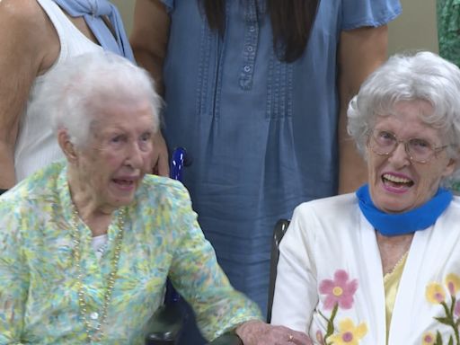 Twin sisters call for more kindness as they celebrate 102nd birthday together