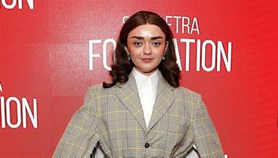 Maisie Williams puts on leggy display in stylish tweed mini dress at a New York screening of her new Apple+ series