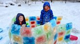 Holland family makes ice rink and igloo in front yard