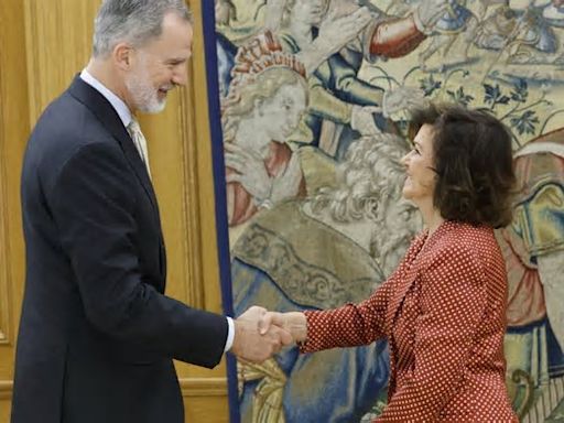 El Rey recibe en audiencia a la presidenta del Consejo de Estado, Carmen Calvo, con motivo de su nombramiento