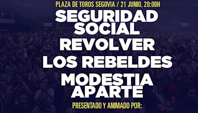 Revólver, Rebeldes, Seguridad Social y Modestia Aparte en el primer concierto de pago de las fiestas de Segovia