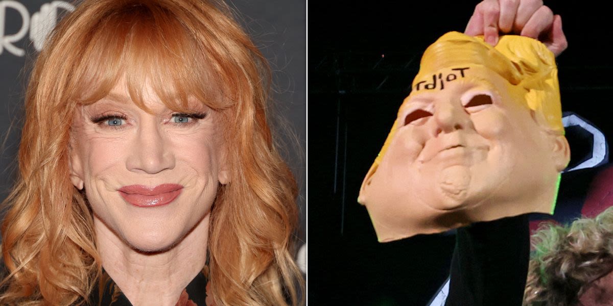 Kathy Griffin Reacts To Green Day Front Man Holding Up Donald Trump 'Idiot' Mask Onstage