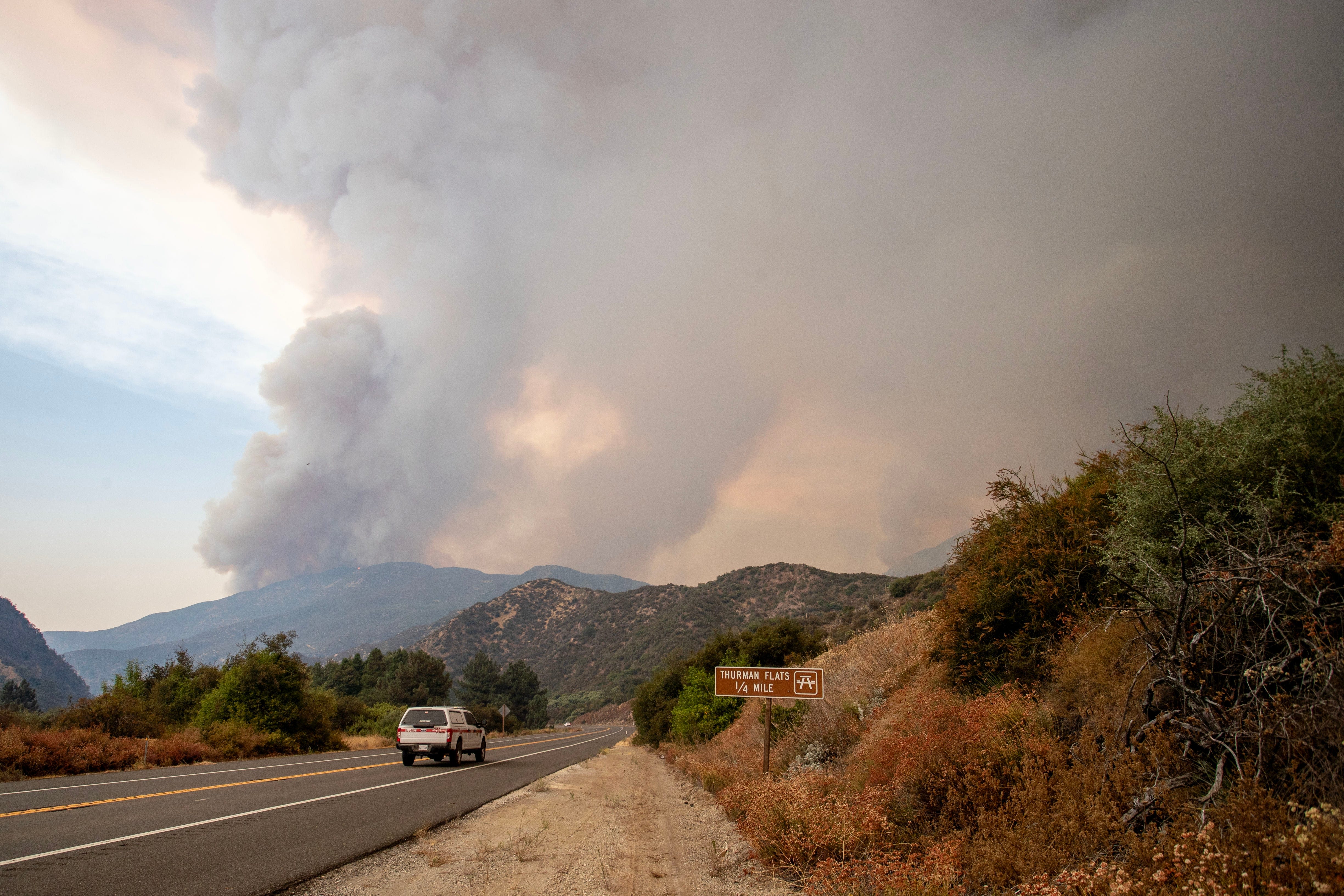 Line Fire 36% contained with light rain possible late Sunday