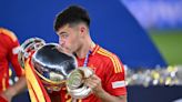 Barcelona's Pedri shaves his head after winning EURO 2024