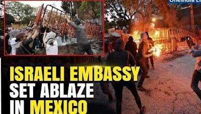 Protests Erupt in Mexico City Over Gaza Conflict, Israeli Embassy Set Ablaze | Video Out