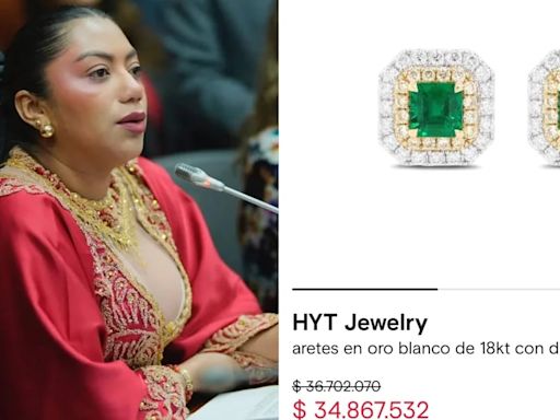 Aretes de esmeralda de la senadora Martha Peralta desatan polémica: cuestionan si valen más de $30 millones