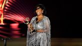 Chadwick Boseman’s wife Taylor Simone Ledward accepts his posthumous Emmy