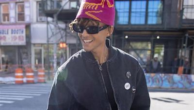 Jaden Smith is all smiles skating in New York City in stylish outfit