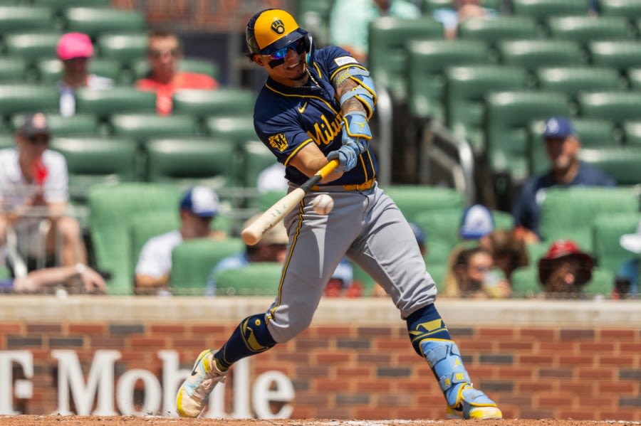 Chourio hits 2 of Milwaukee’s 6 home runs, Brewers win 16-7 to sweep the Braves