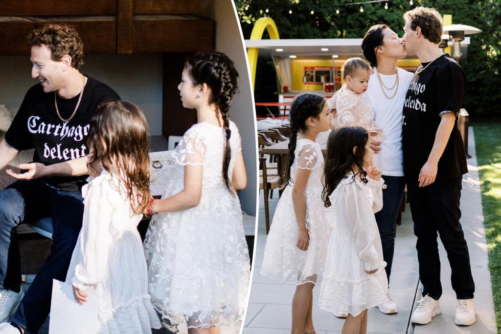 Mark Zuckerberg and wife Priscilla Chan share rare photos of 3 daughters for his 40th birthday
