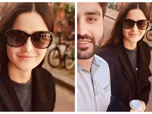 Katrina Kaif all smiles on day out in London; actress' long coat leaves fans wondering if she is 'hiding' pregnancy - Times of India