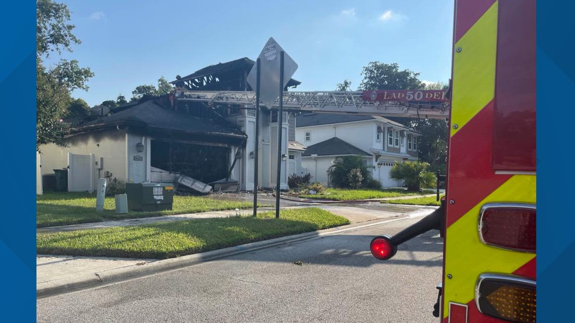 Fire damages home near Castaway Island Preserve