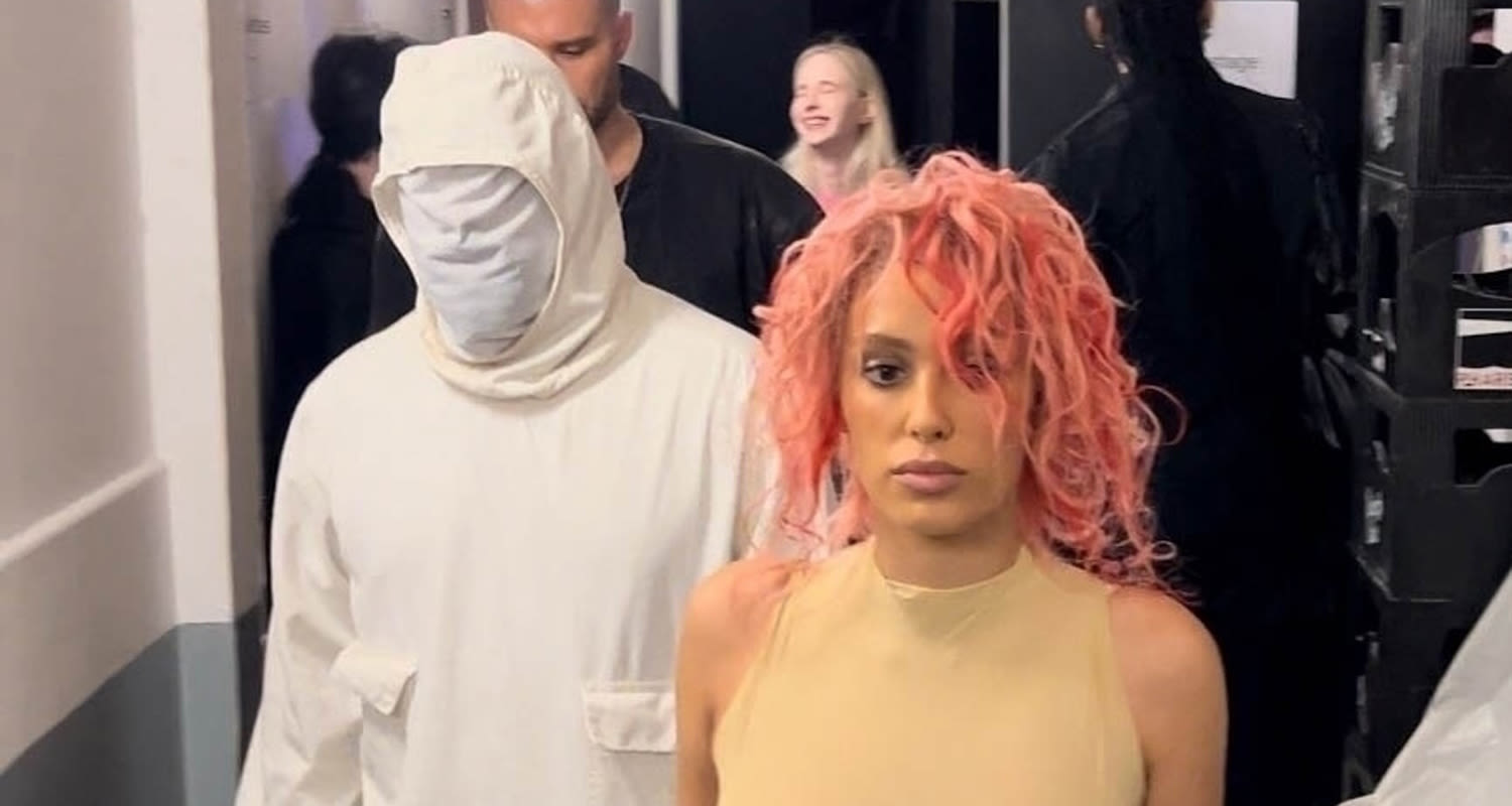 Kanye West Goes Completely Covered Up as Wife Bianca Censori Sports Pink Hair for Prototype Fashion Show in Paris