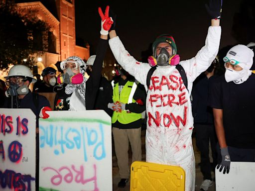 UCLA students ask for helmets, gas masks and knee pads for Gaza protest – but no bagels