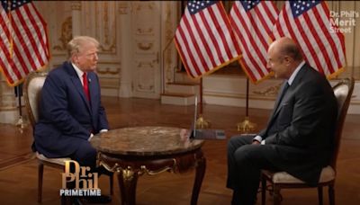 ‘Don’t be naive’: Trump and Dr Phil rip NY felony conviction and say Biden can stop state prosecutions