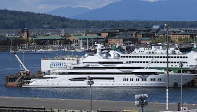 A seized superyacht shows up in Everett — minus one Russian oligarch owner