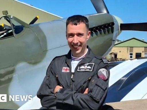 Memorial flight Spitfire pilot died from head and neck injuries
