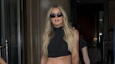 Khloe Kardashian Draws Attention to Her Abs With Waist Beads and a Low-Rise Skirt in NYC